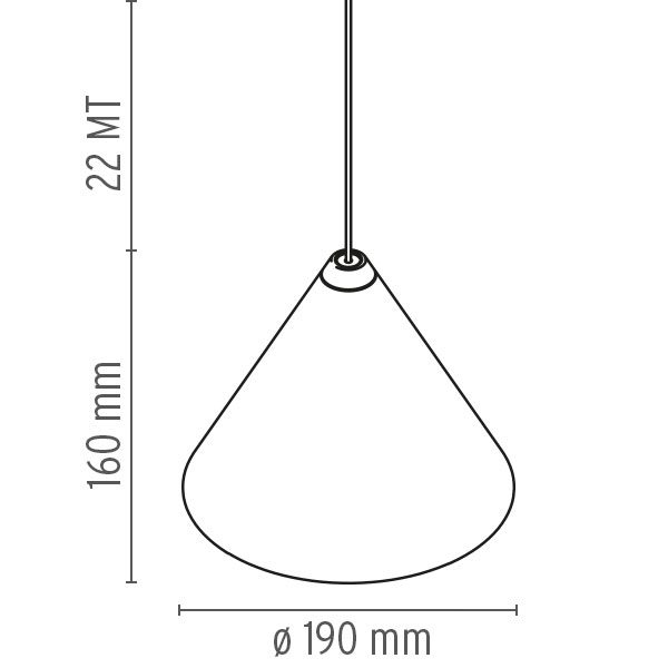 Flos pakabinamas šviestuvas „String Light Cone“