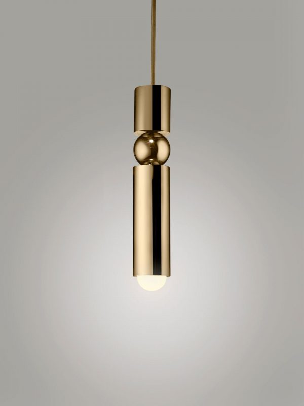 Lee Broom pakabinamas šviestuvas „Fulcrum Light Brass“