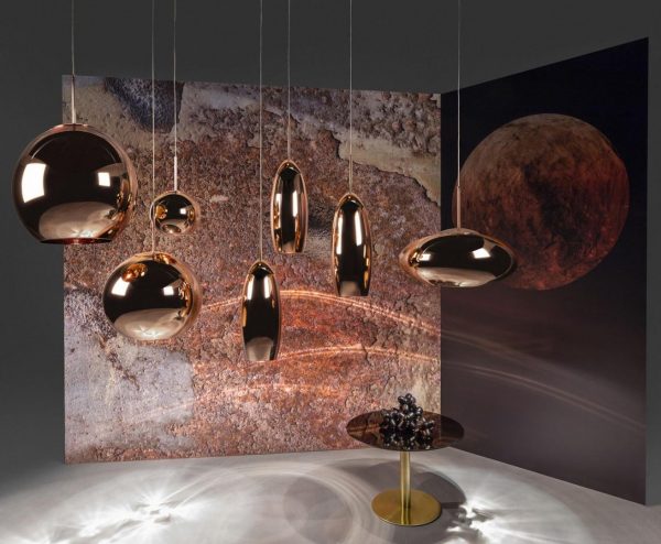 Tom Dixon pakabinamas šviestuvas „Copper Round“