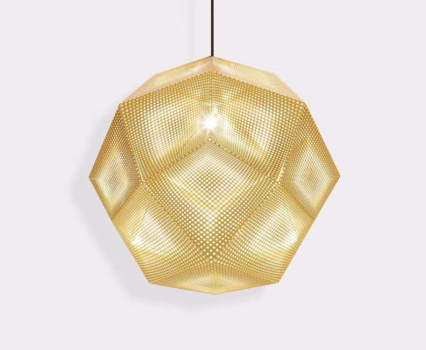 Tom Dixon pakabinamas šviestuvas „Etch Brass“ 50cm