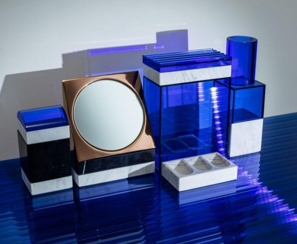 Tom Dixon marmurinė dėžutė „Lid Curve“